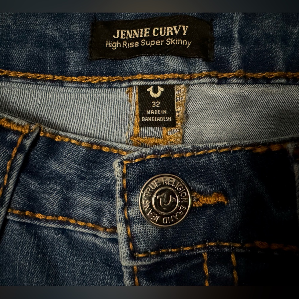 NWOT True Religion Jennie Curvy High Rise Super Skinny Sz. 32 - Picture 4 of 8